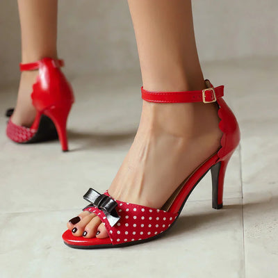 MELINA – Peeptoe High Heels with Ankle Strap