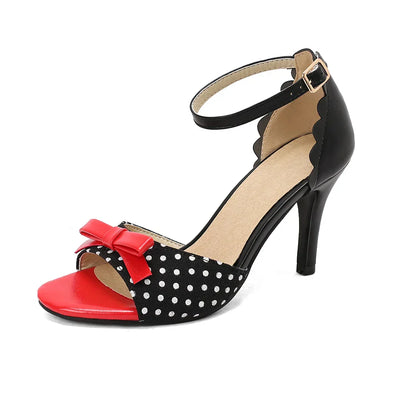 MELINA – Peeptoe High Heels with Ankle Strap