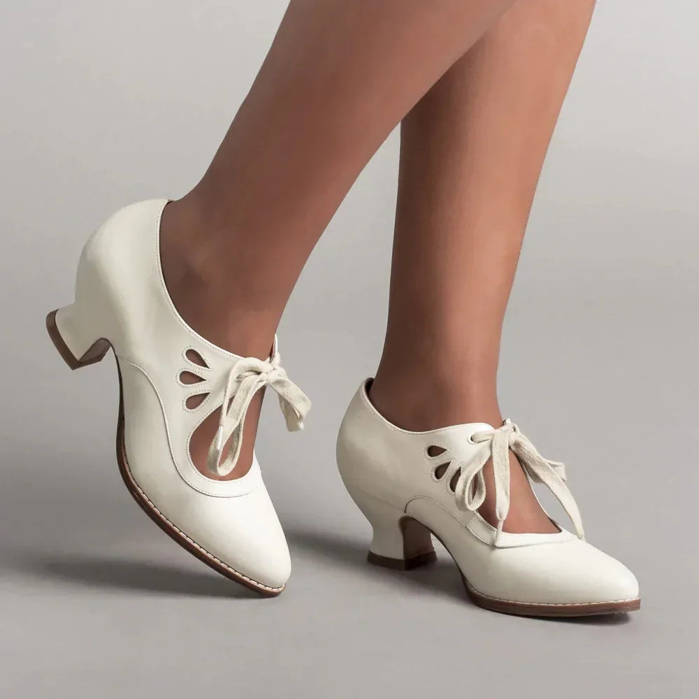 VALENTINA – Lace-Up High Heels
