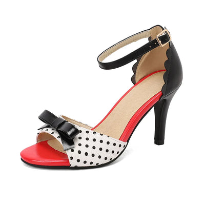 MELINA – Peeptoe High Heels with Ankle Strap