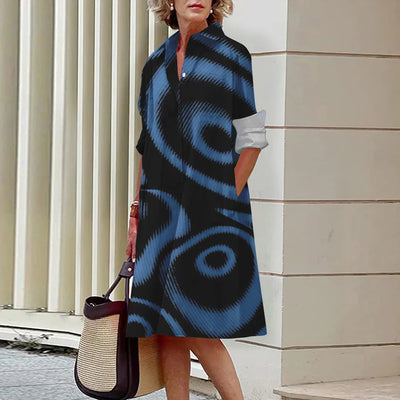 ALINA – Midi Dress Stripes A-Line
