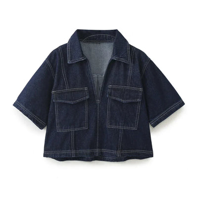 Sofia | V-Neck Denim Set