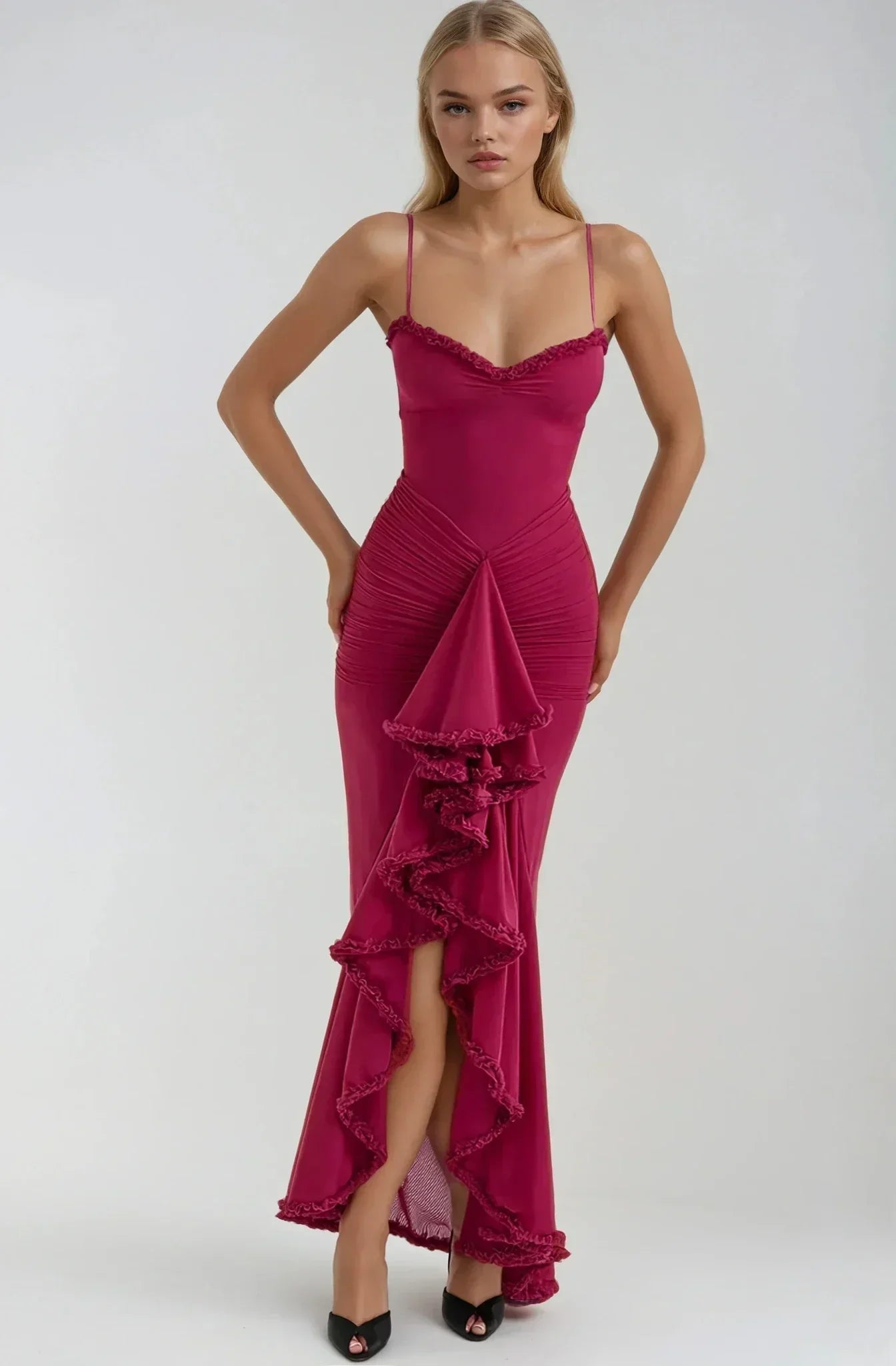 Clarissa™ | Maxi Dress in Yellow Mesh