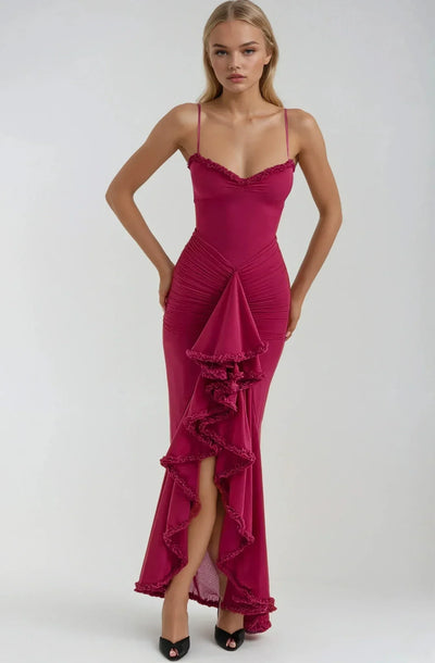 Clarissa™ | Maxi Dress in Yellow Mesh