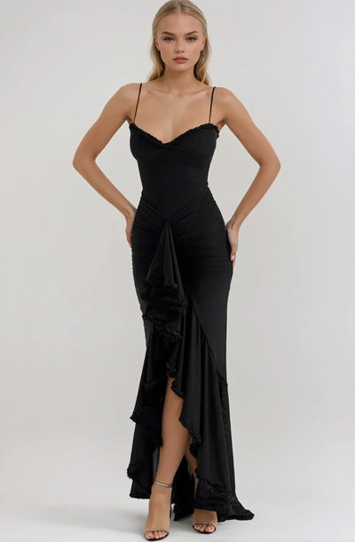Clarissa™ | Maxi Dress in Yellow Mesh