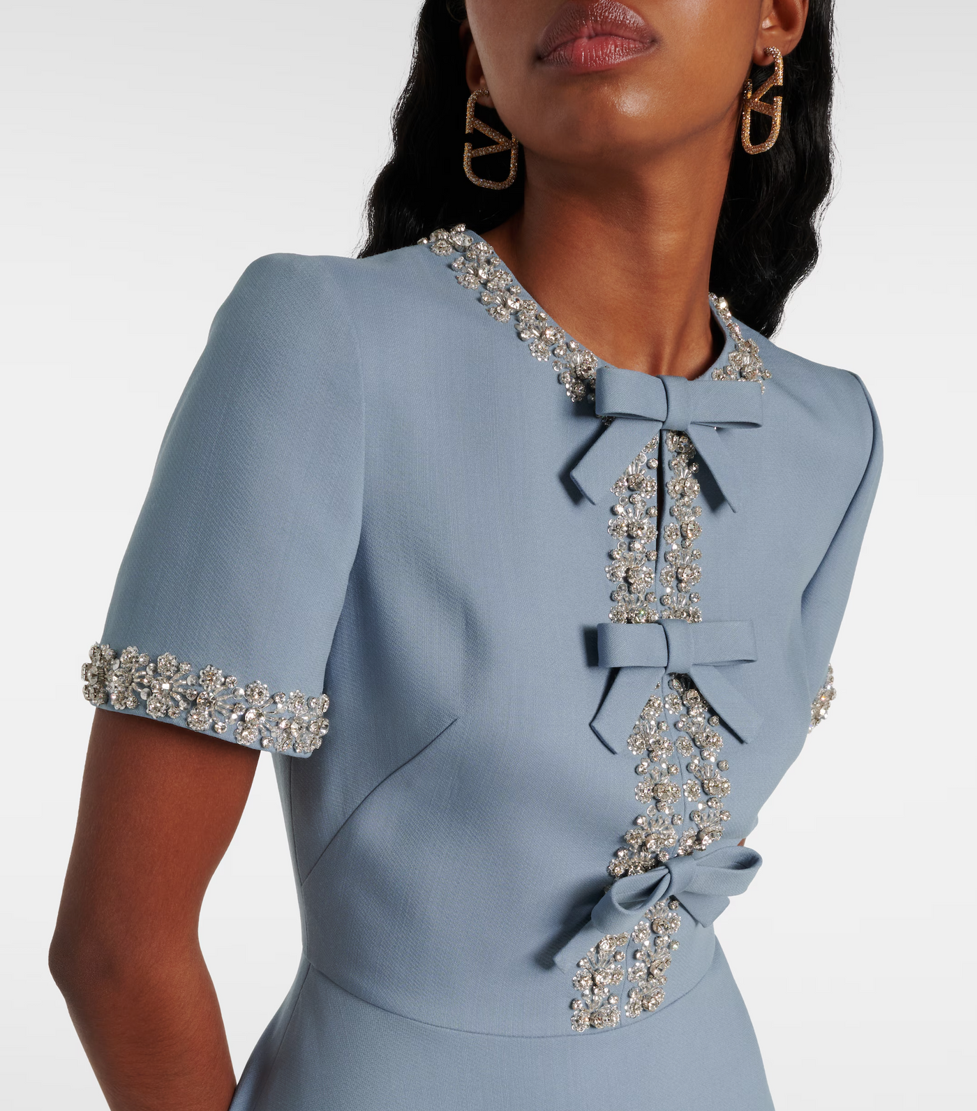 Raffaella™ | Flared Dress with Bows and Pearls