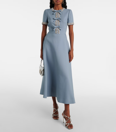 Raffaella™ | Flared Dress with Bows and Pearls
