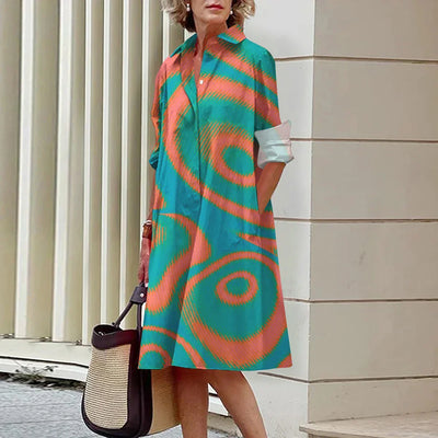 ALINA – Midi Dress Stripes A-Line