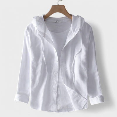 CLARA – Cotton Blouse with Hoodie