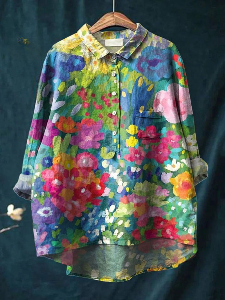 Lina | Vibrant Floral Shirt