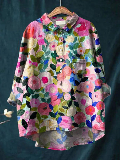 Lina | Vibrant Floral Shirt