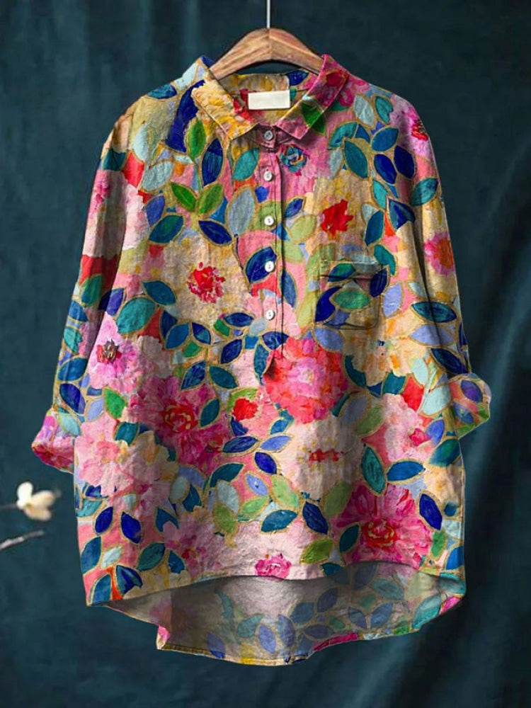 Lina | Vibrant Floral Shirt