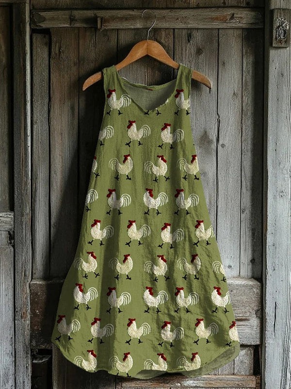 Hahn-Pattern Tank Dress