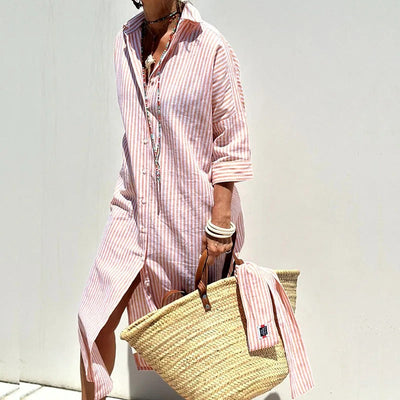ARMELLE – Elegant Striped Summer Dress