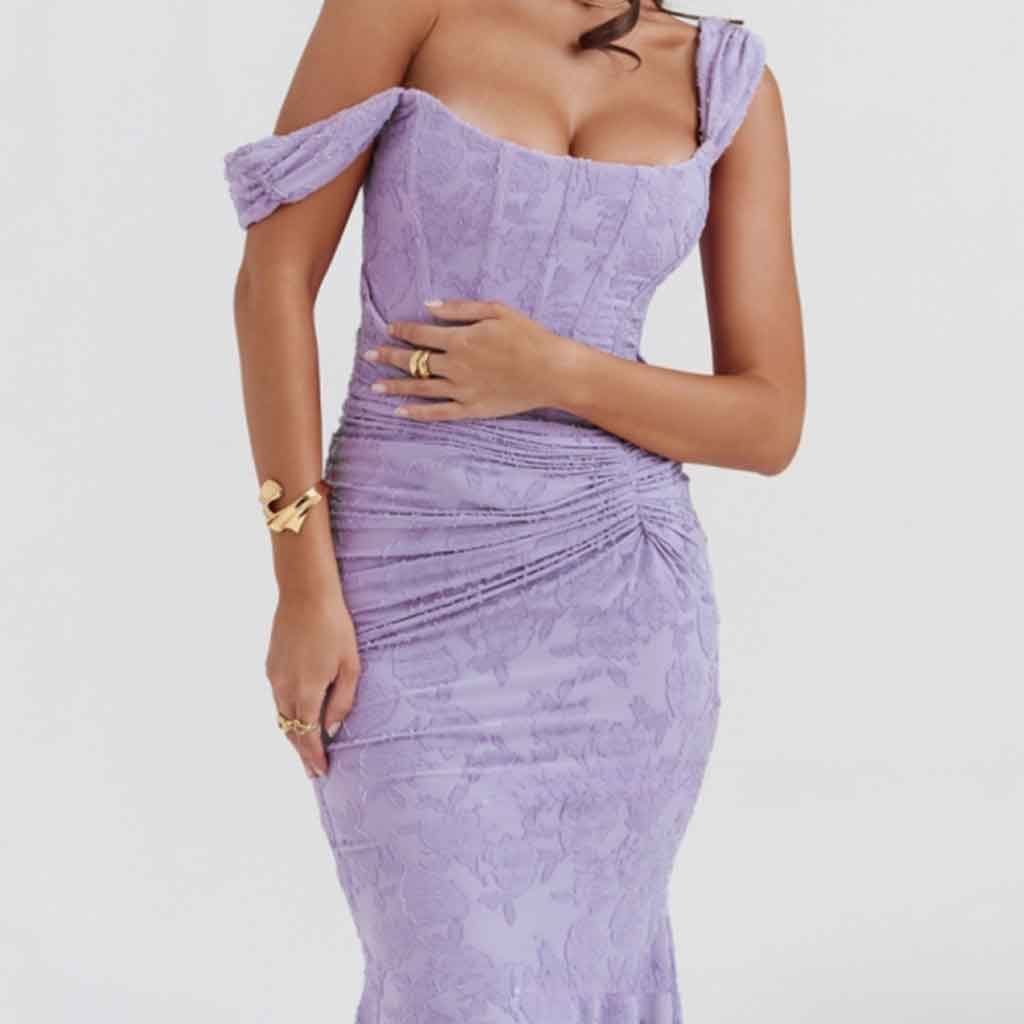 Clara™ | Romantic Floral Evening Dress