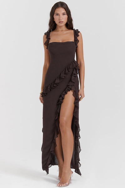 Angelica™ | Long Evening Dress with Pleats