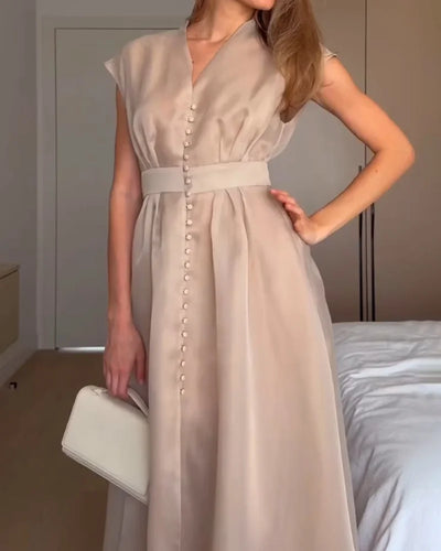 Catherine | Elegant V-Neck Dress