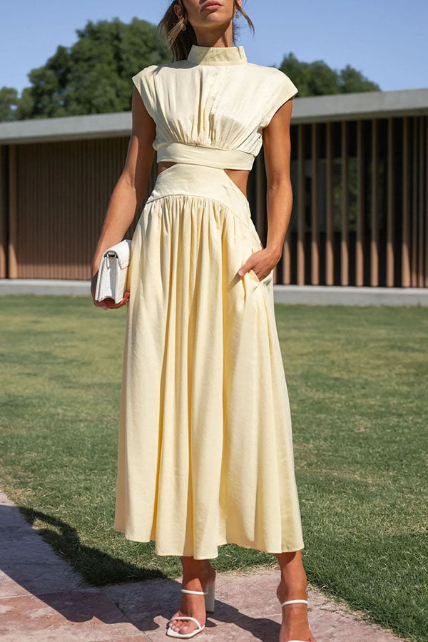 Liora™ | Midi Dress with Pockets