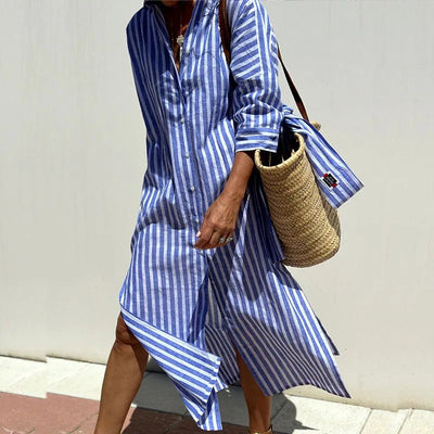 ARMELLE – Elegant Striped Summer Dress