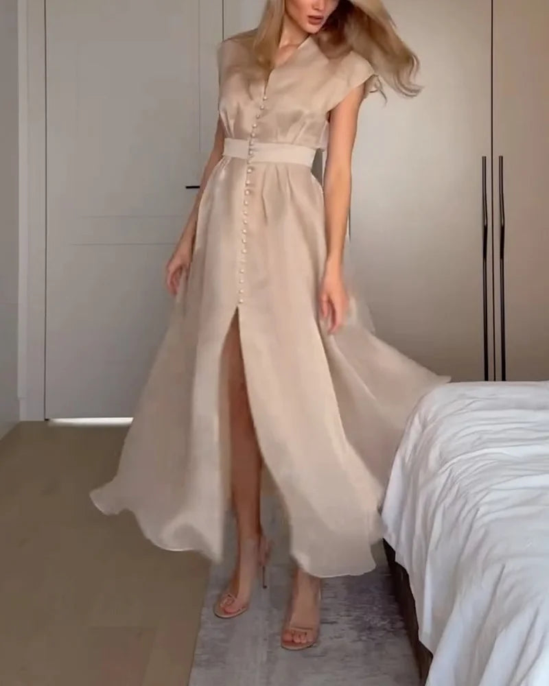 Catherine | Elegant V-Neck Dress