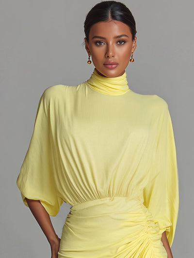 Comfortable Maxi Dress in Bright Yellow