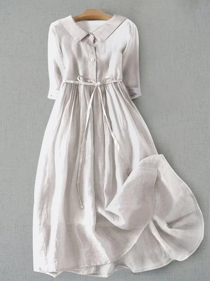 Addy™ I Elegant Dress with Half-Length Sleeves and Lace at the Waist
