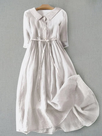 Addy™ I Elegant Dress with Half-Length Sleeves and Lace at the Waist