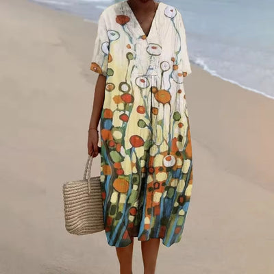 EMMA – Casual Linen Dress in A-Line