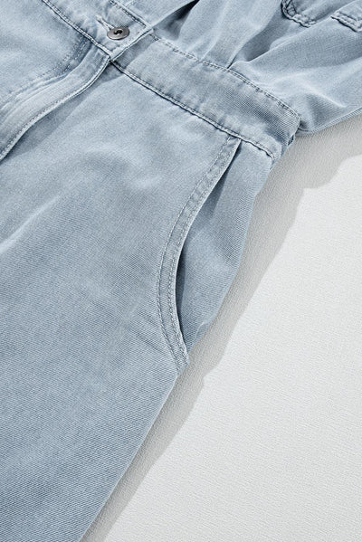 Sofia | Elegant Denim Dress with Short Batwing Sleeves