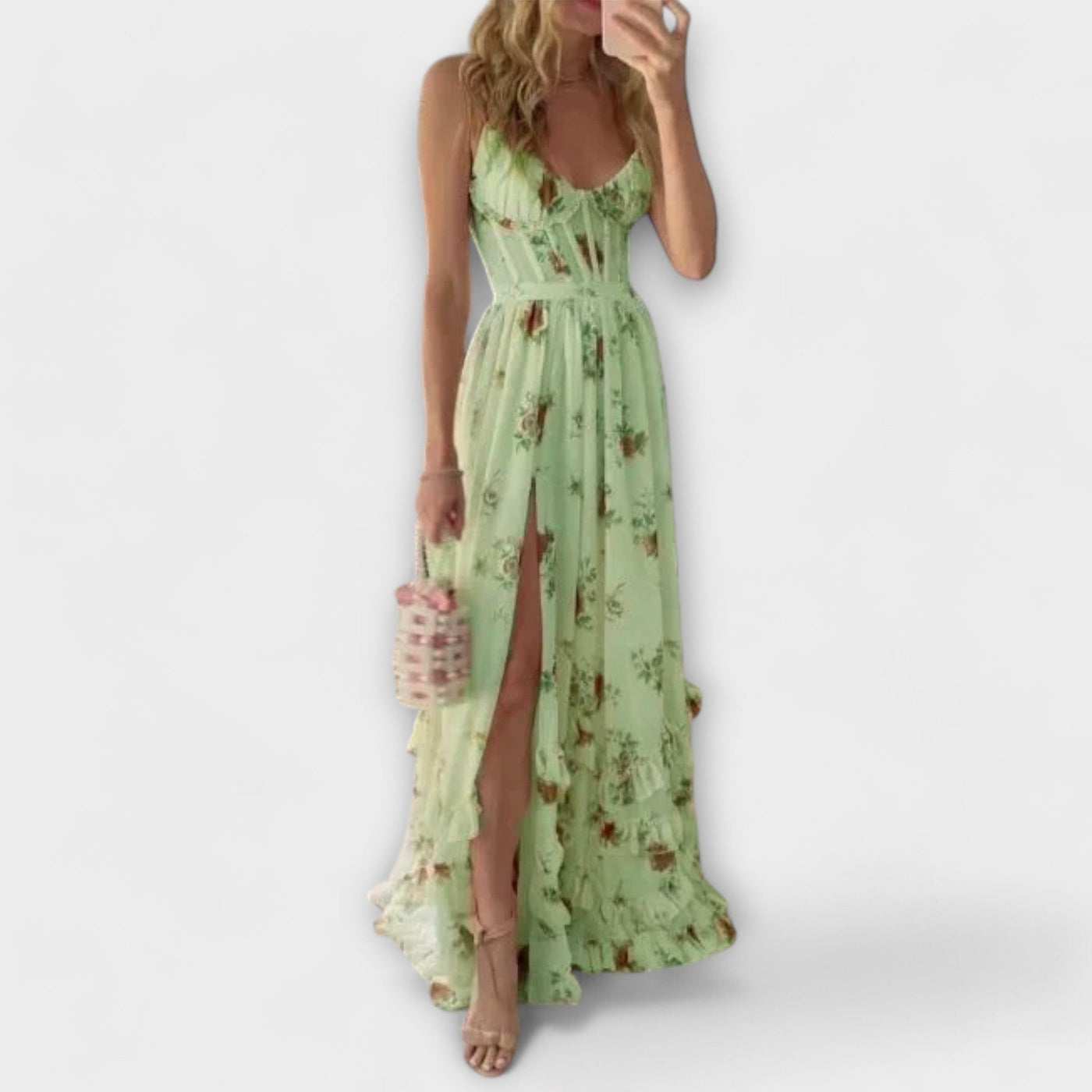 JOANA – Dress with Floral Pattern