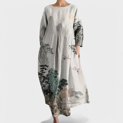 ANA – Colorful Dress with V-Neck