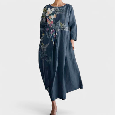 ANA – Colorful Dress with V-Neck