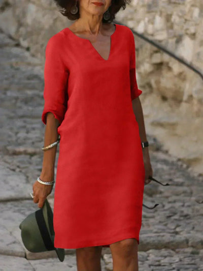 JOSETTE – Elegant Dress with V-Neck