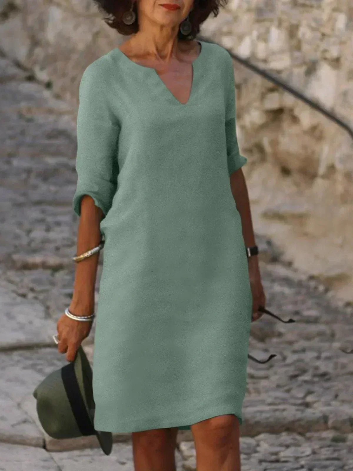 JOSETTE – Elegant Dress with V-Neck