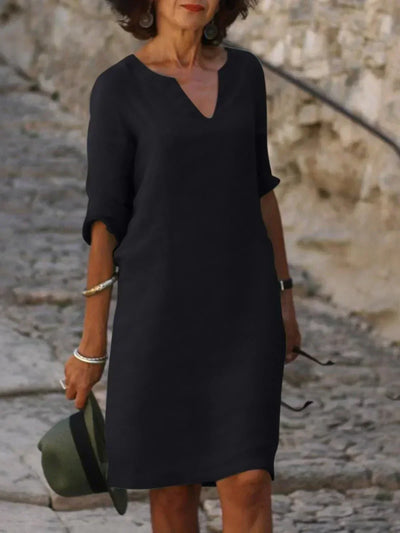 JOSETTE – Elegant Dress with V-Neck