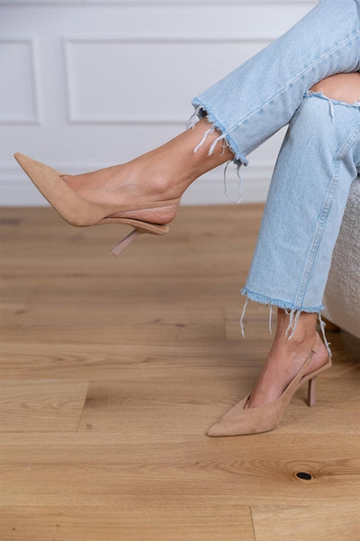 Giselle | Suede Slingback Heels